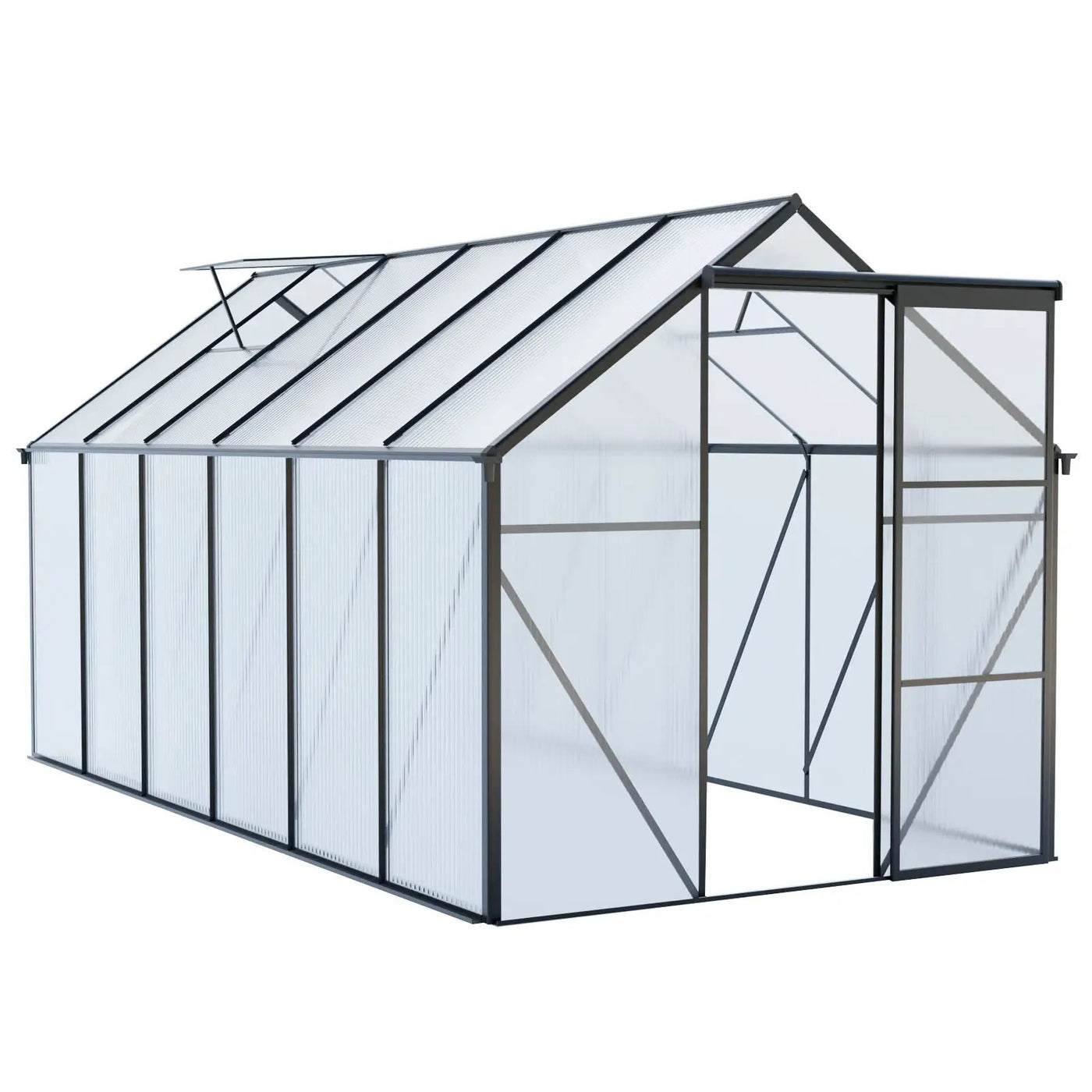 Polycarbonate house Raised Base And Anchor Aluminum Heavy Duty Walk-In houses For Outdoor Backyard In All Season by HouseOfZazla