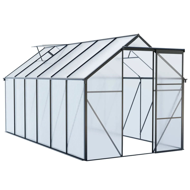 Polycarbonate house Raised Base And Anchor Aluminum Heavy Duty Walk-In houses For Outdoor Backyard In All Season by HouseOfZazla