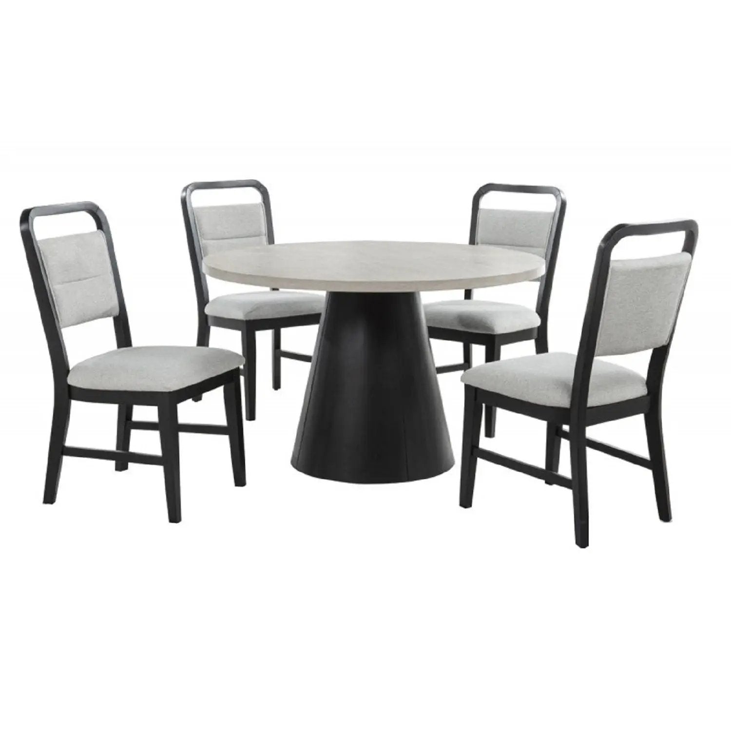 Dining Kitchen Side Chair With Curved Back Design (Set of 2) - Black / Gray by HouseOfZazla