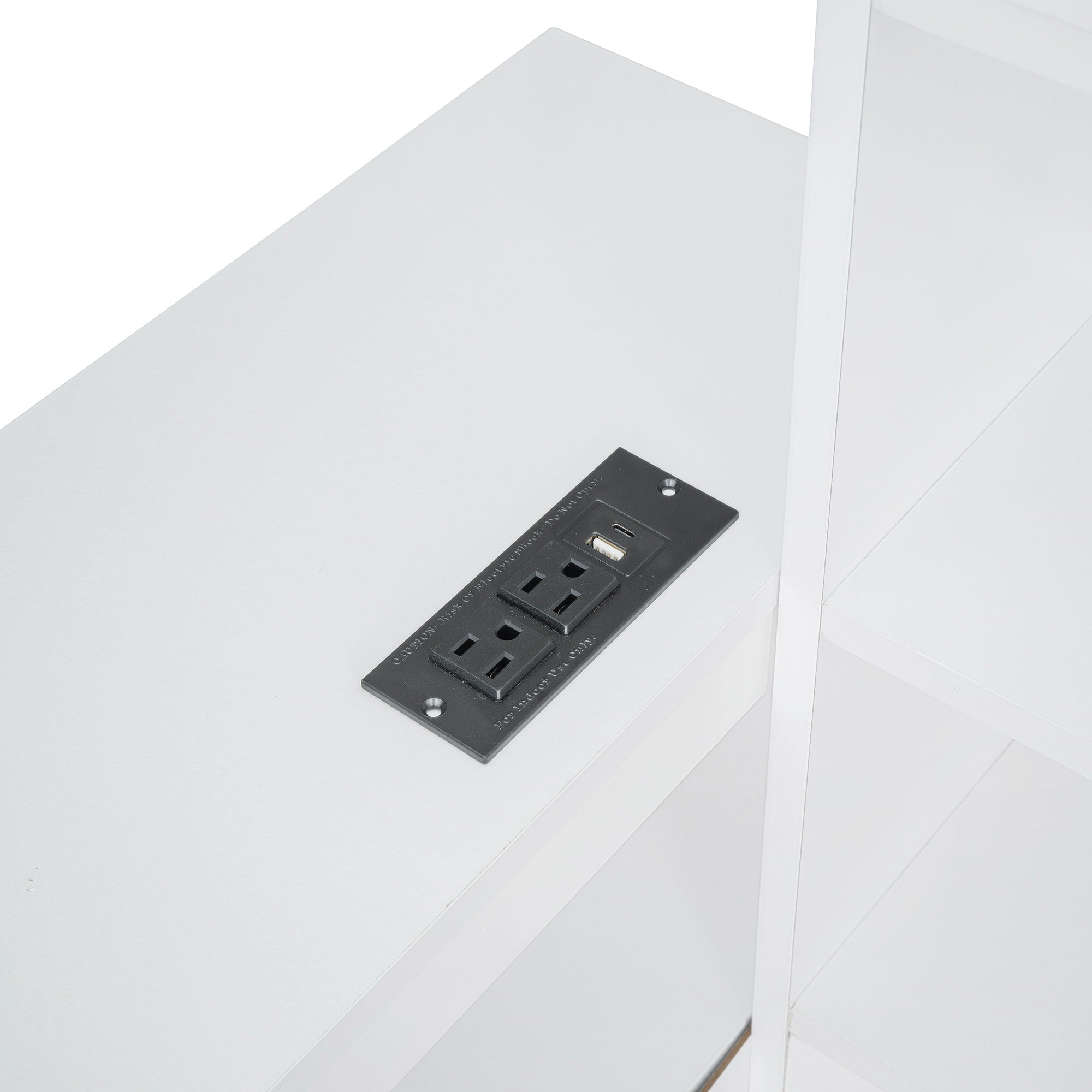 Platform Bed With Multi Functional Storage Space, Nightstand, 2 Drawers, USB Ports And Desk by HouseOfZazla