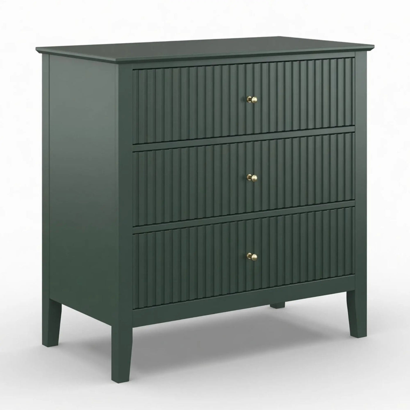 Fluted 3 Drawer Nightstand With Soft Close Slides by HouseOfZazla