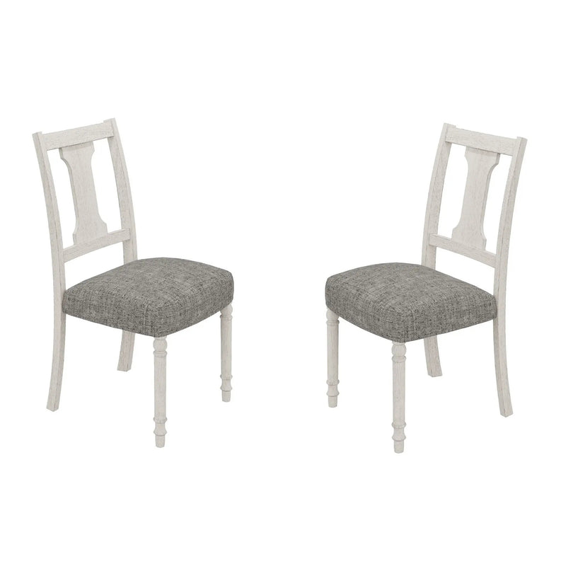 Tannen - Dining Side Chair (Set of 2) - White And Gray by HouseOfZazla