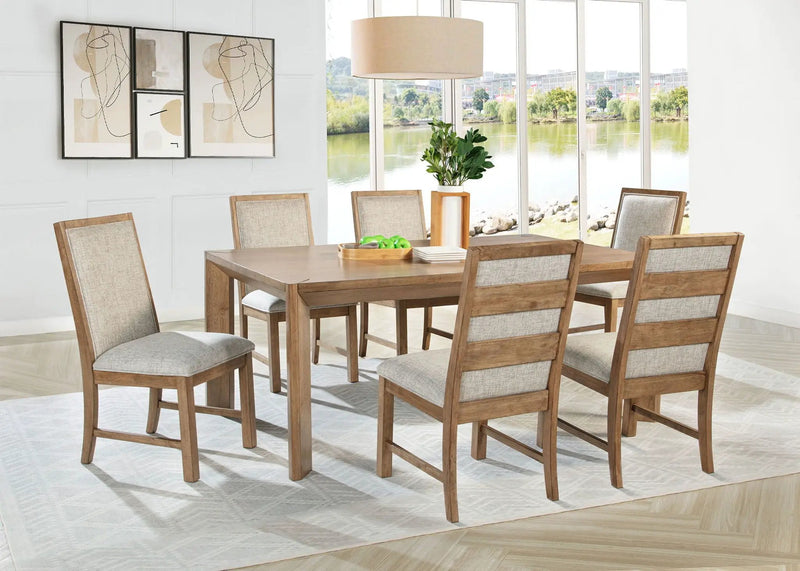Bruner 72-inch Rectangular Wood Dining Table Natural Brown by Unique Piece Furniture