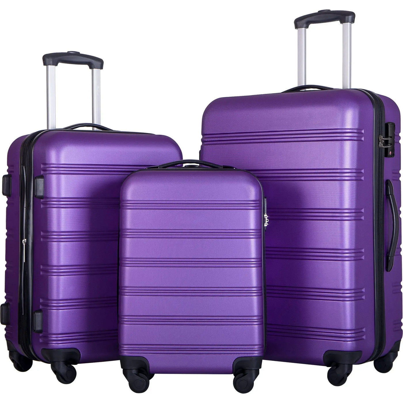 3 Piece Luggage Set Hardside Spinner Suitcase With Tsa Lock 20" 24" 28" Available by HouseOfZazla