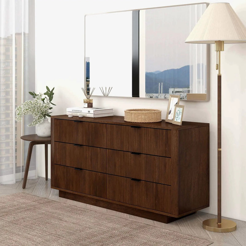 Lola - Dresser With 6 Drawers - Dark Brown by Unique Piece Furniture