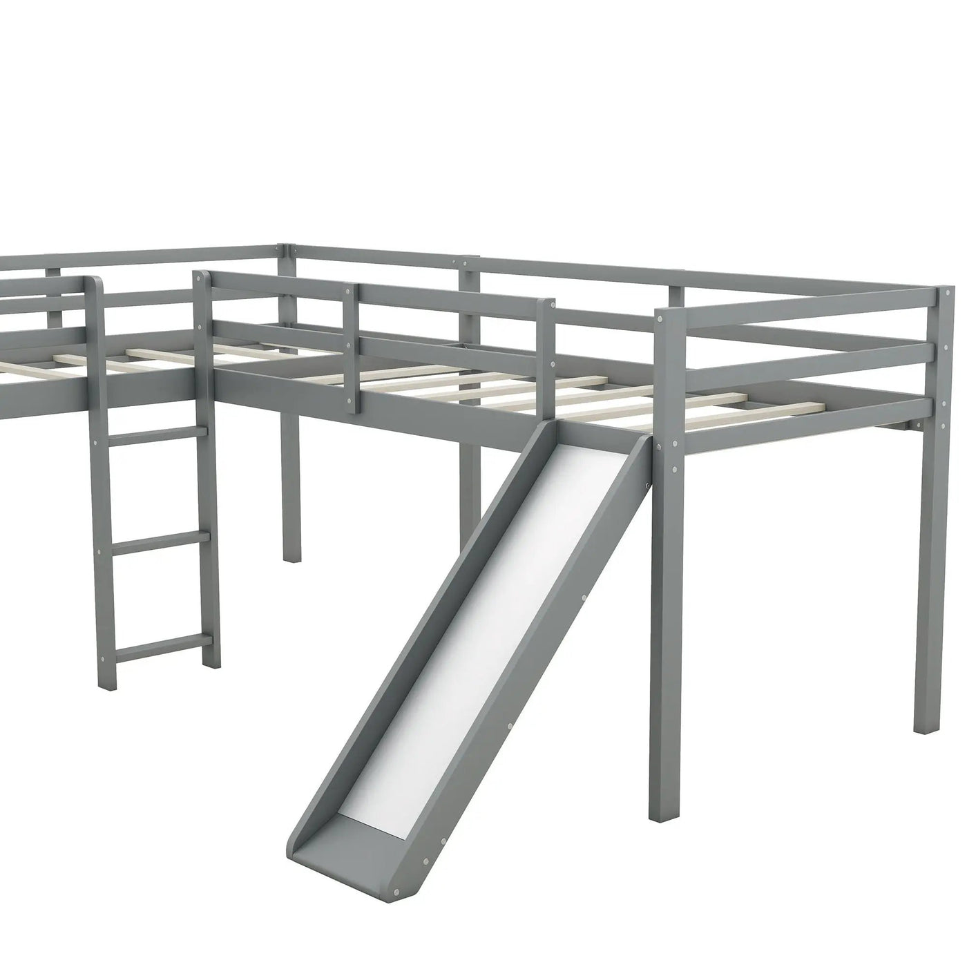 L Shaped Loft Bed With Ladder And Slide by HouseOfZazla