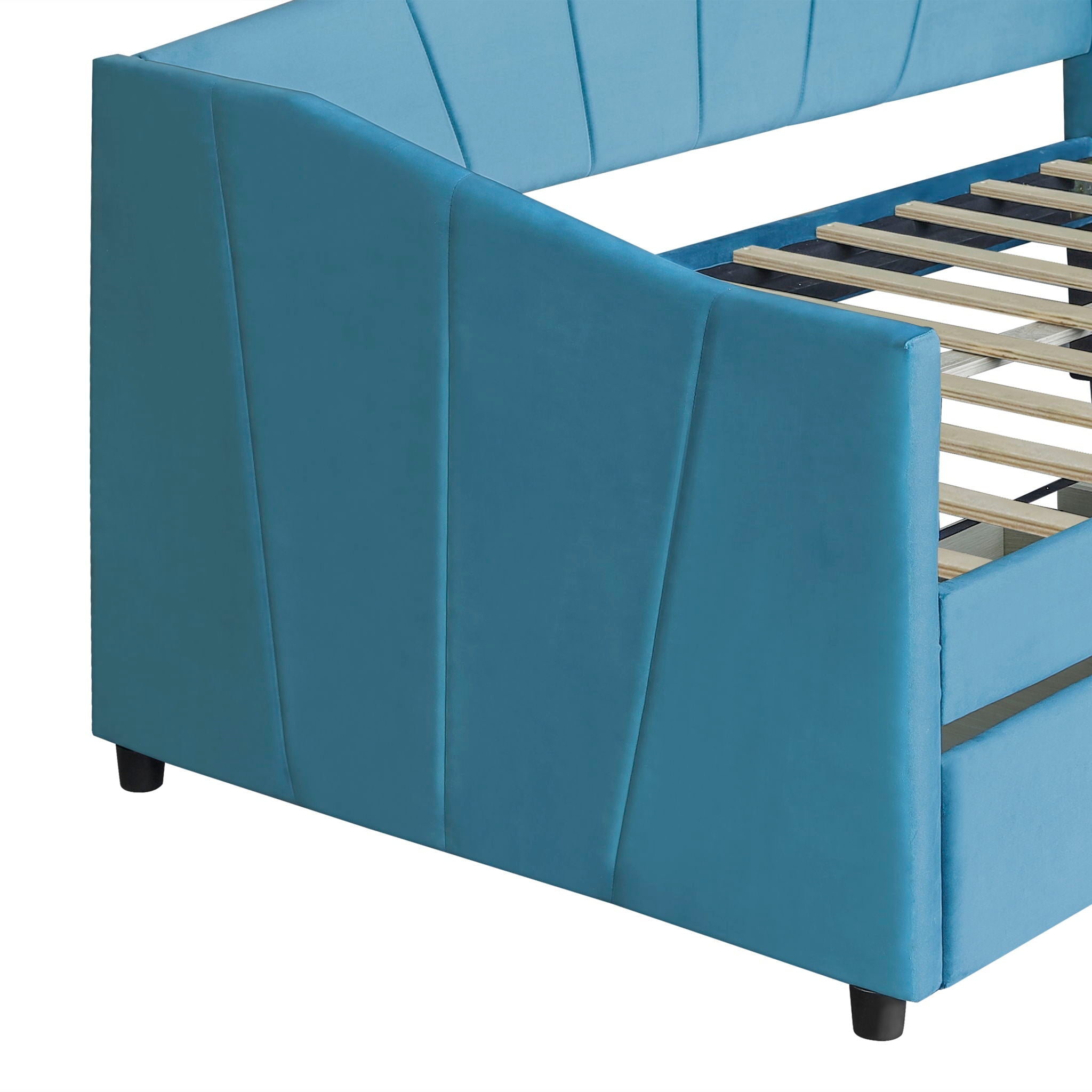 Upholstered Daybed With Two Drawers And Wood Slat by HouseOfZazla