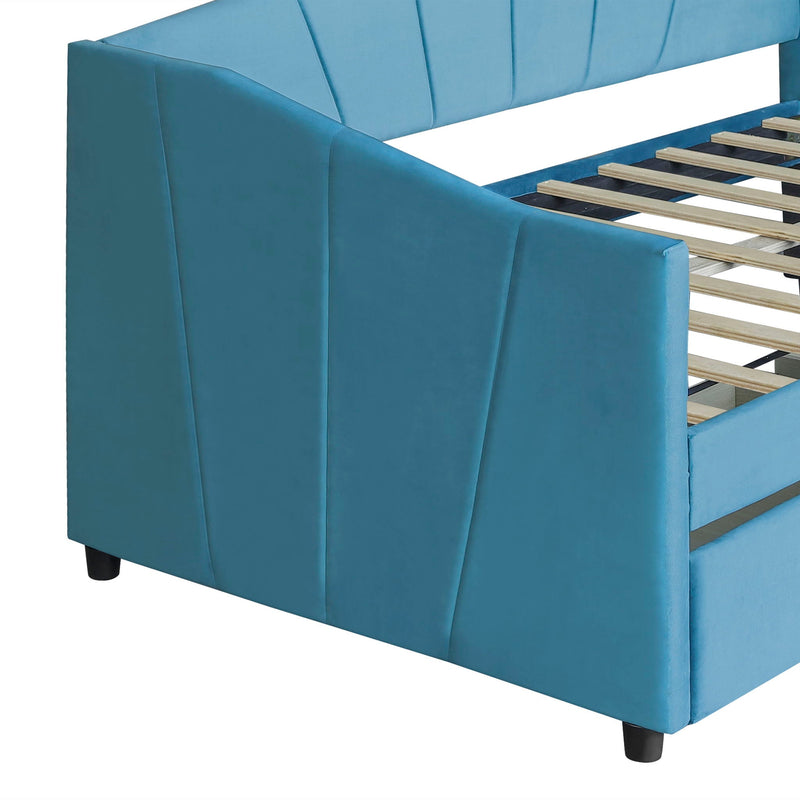 Upholstered Daybed With Two Drawers And Wood Slat by HouseOfZazla