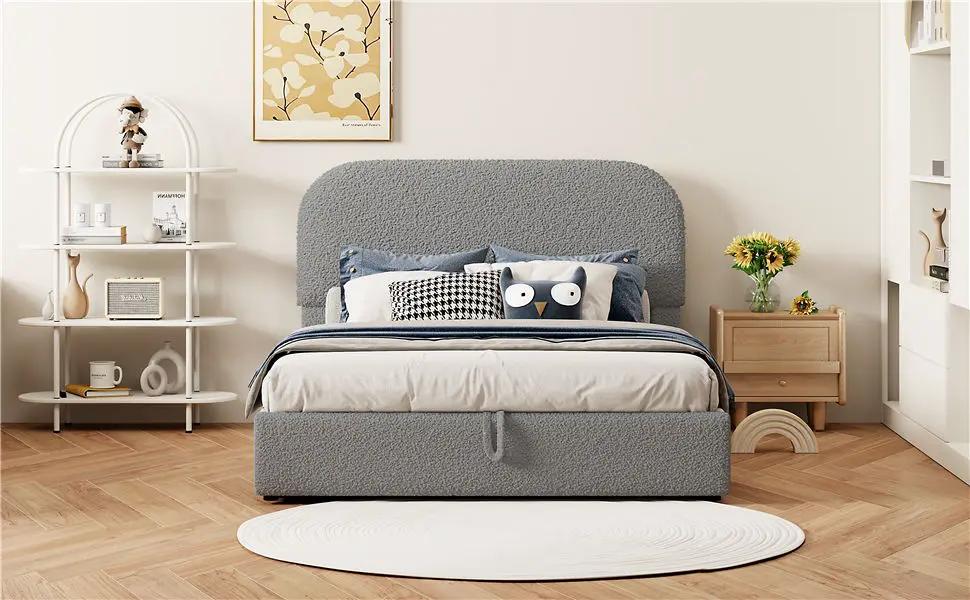 Upholstered Platform Bed With Hydraulic Storage System by HouseOfZazla