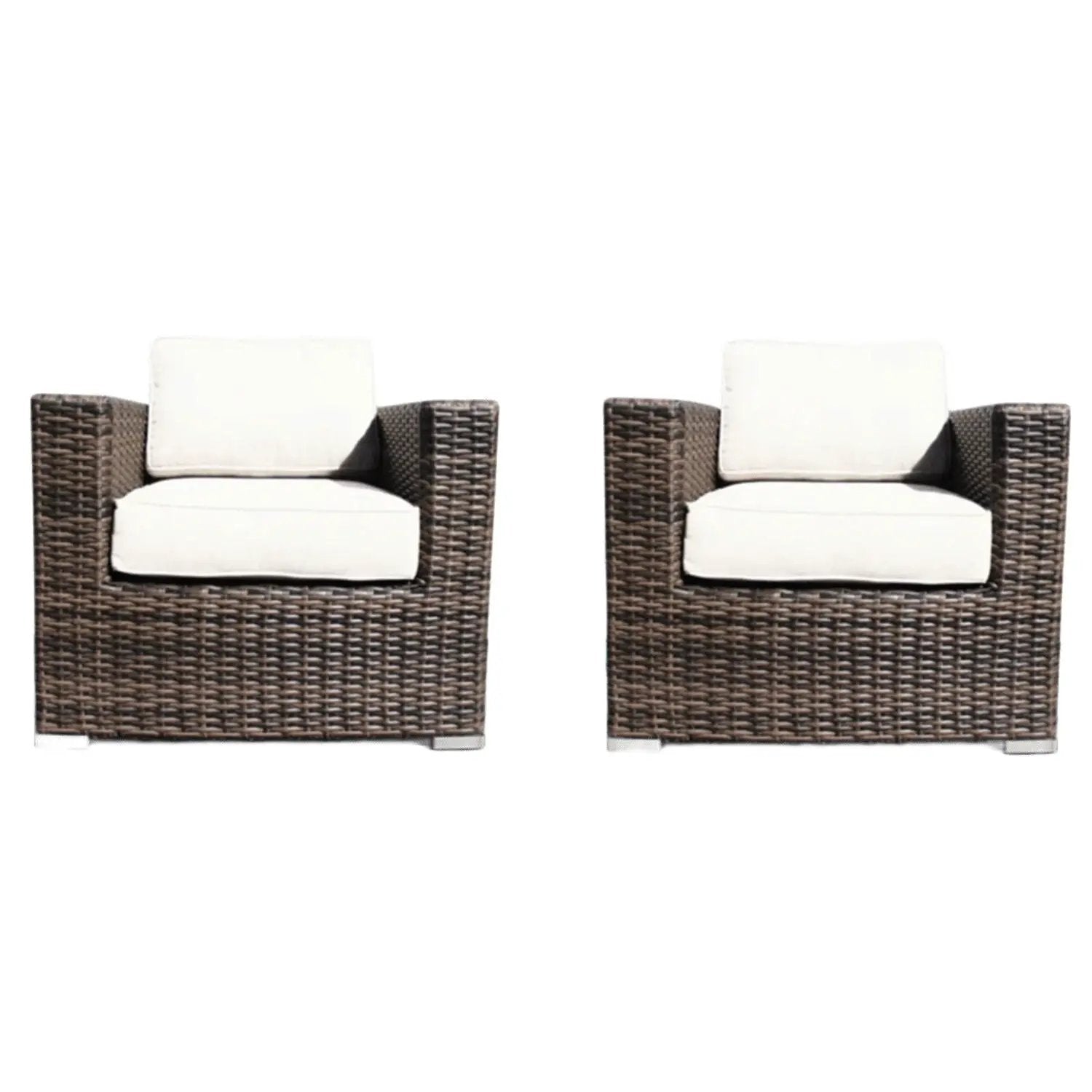 Outdoor Chairs Set With Cushions - Brown Mix by Unique Piece Furniture