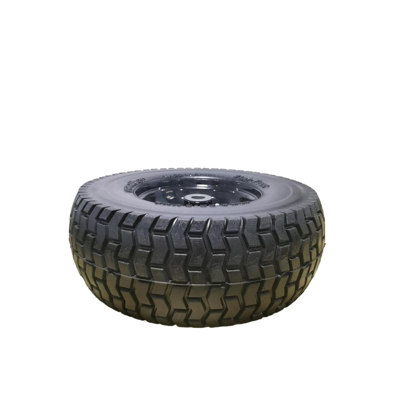 Flat Free Tire And Wheel Assemblies For Riding Lawn Mowers With 3" Hub - Black by HouseOfZazla