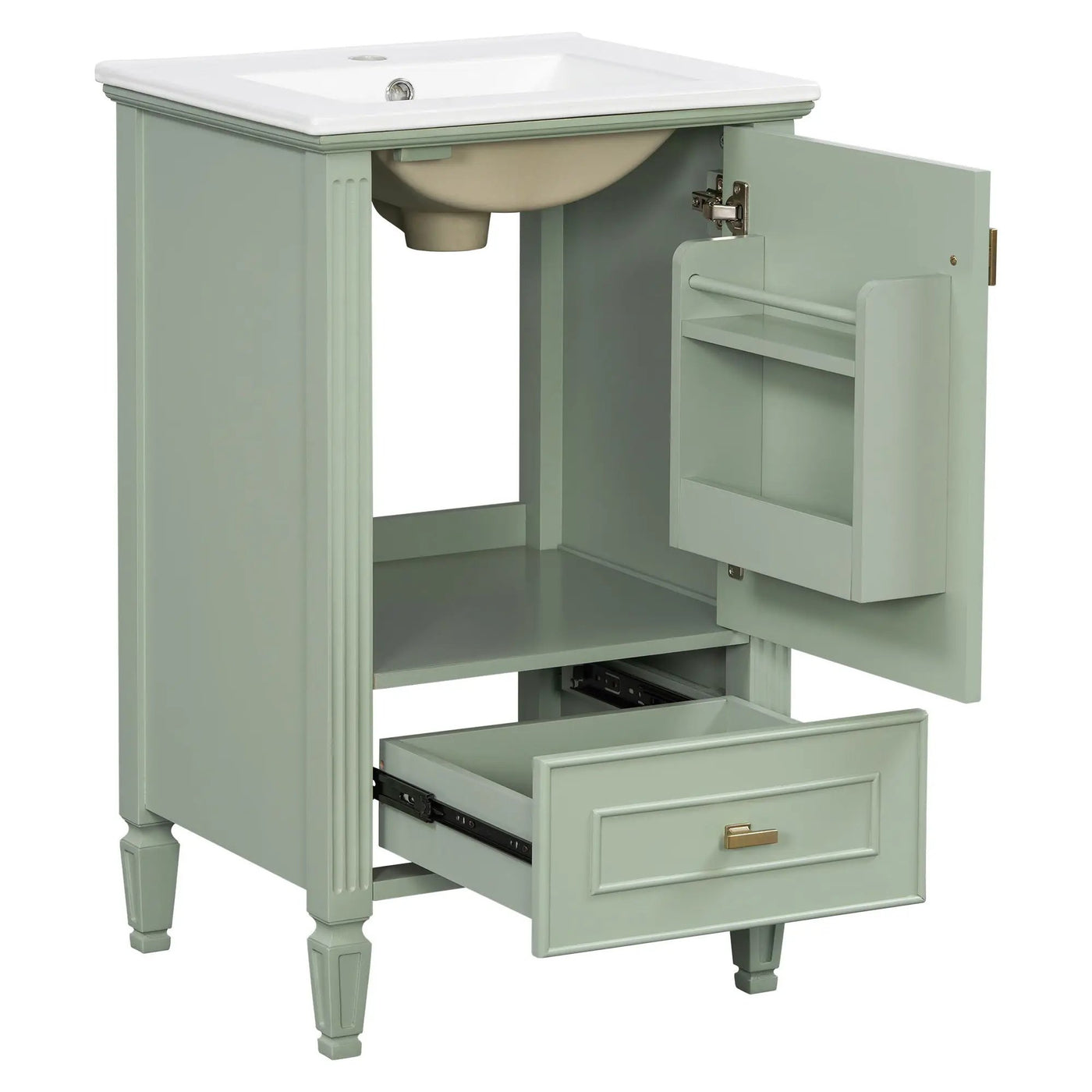 Retro Bathroom Vanity With Sink by HouseOfZazla