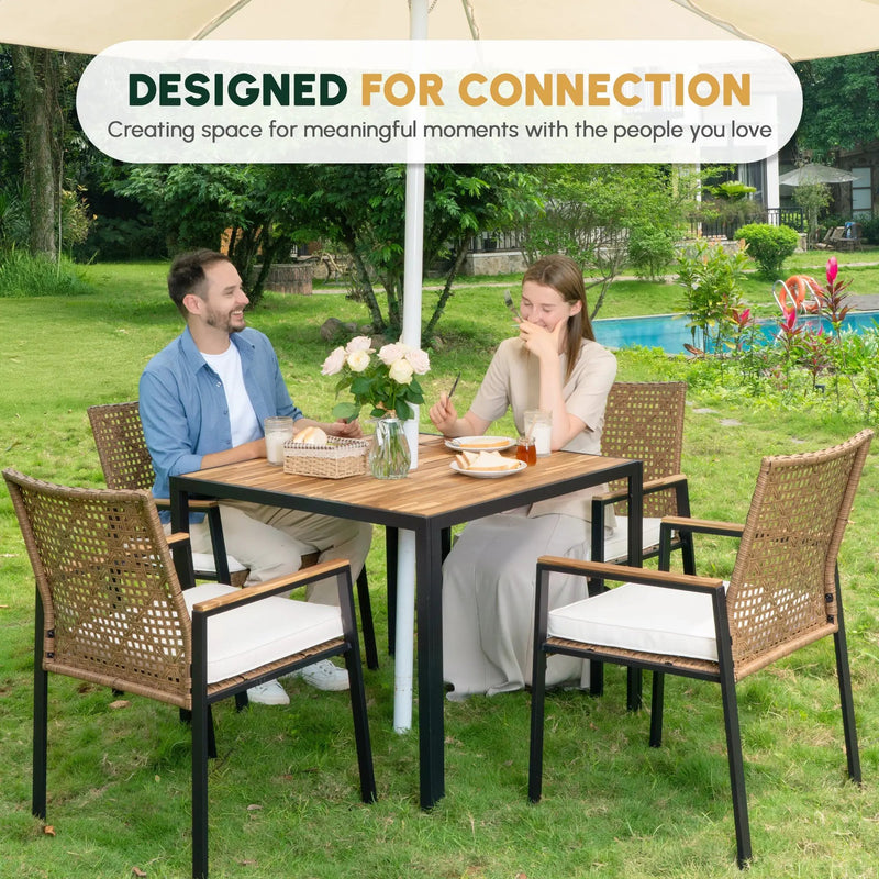 All Weather 5-Piece Patio Dining Table Set by HouseOfZazla