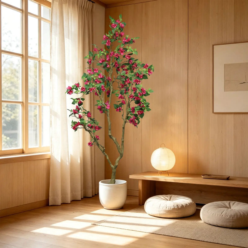 7Ft Artificial Bougainvillea Tree with Realistic Rose by HouseOfZazla