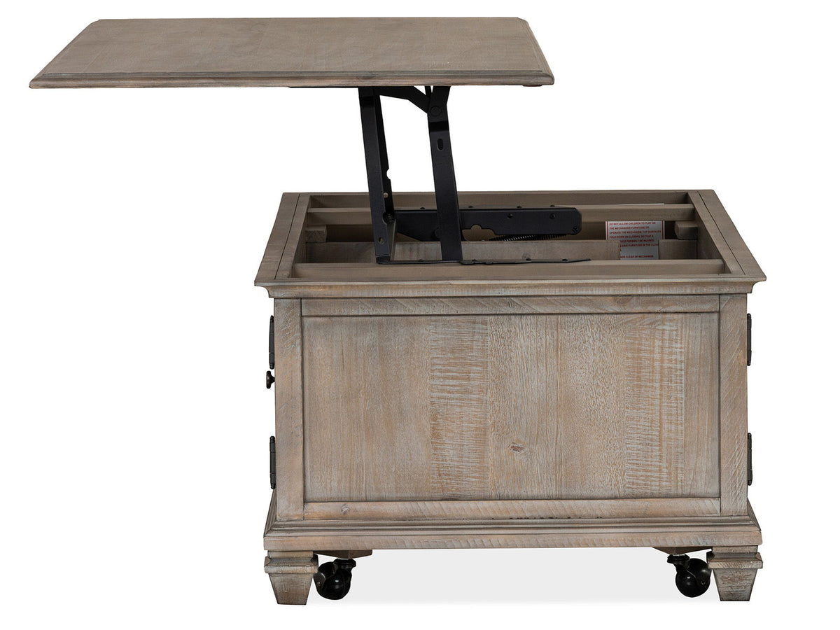 Lancaster - Lift Top Storage Cocktail Table (With Casters) - Dove Tail Gray, photo 2 of 7