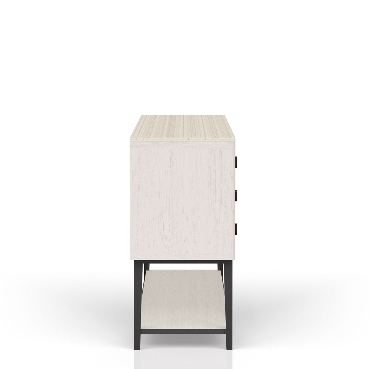 White Server With Base with Power Access - 60" W x 18" D x 37" H, photo 2 of 9