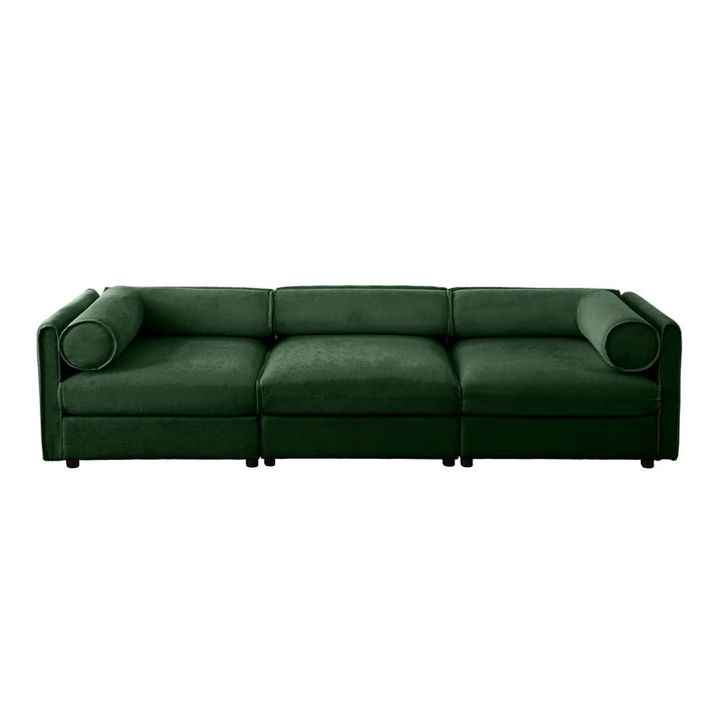 Stylish Sofa With Storage Seat And Cylindrical Backrest by Unique Piece Furniture