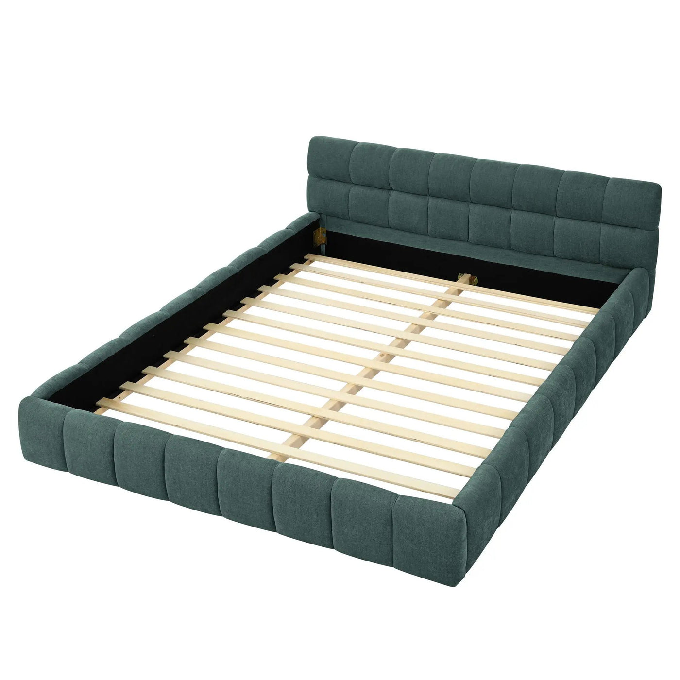 Modern Platform Bed Frame With Thick Fabric by HouseOfZazla
