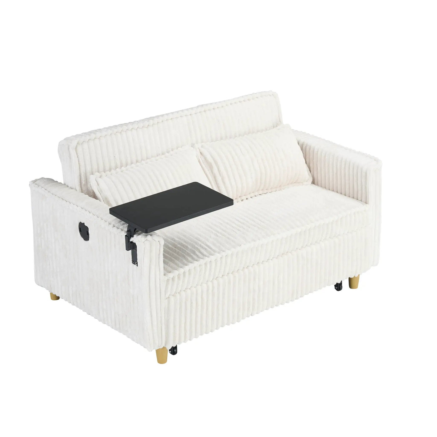 Pull Out Sofa With Movable Tabletop And USB Ports by HouseOfZazla