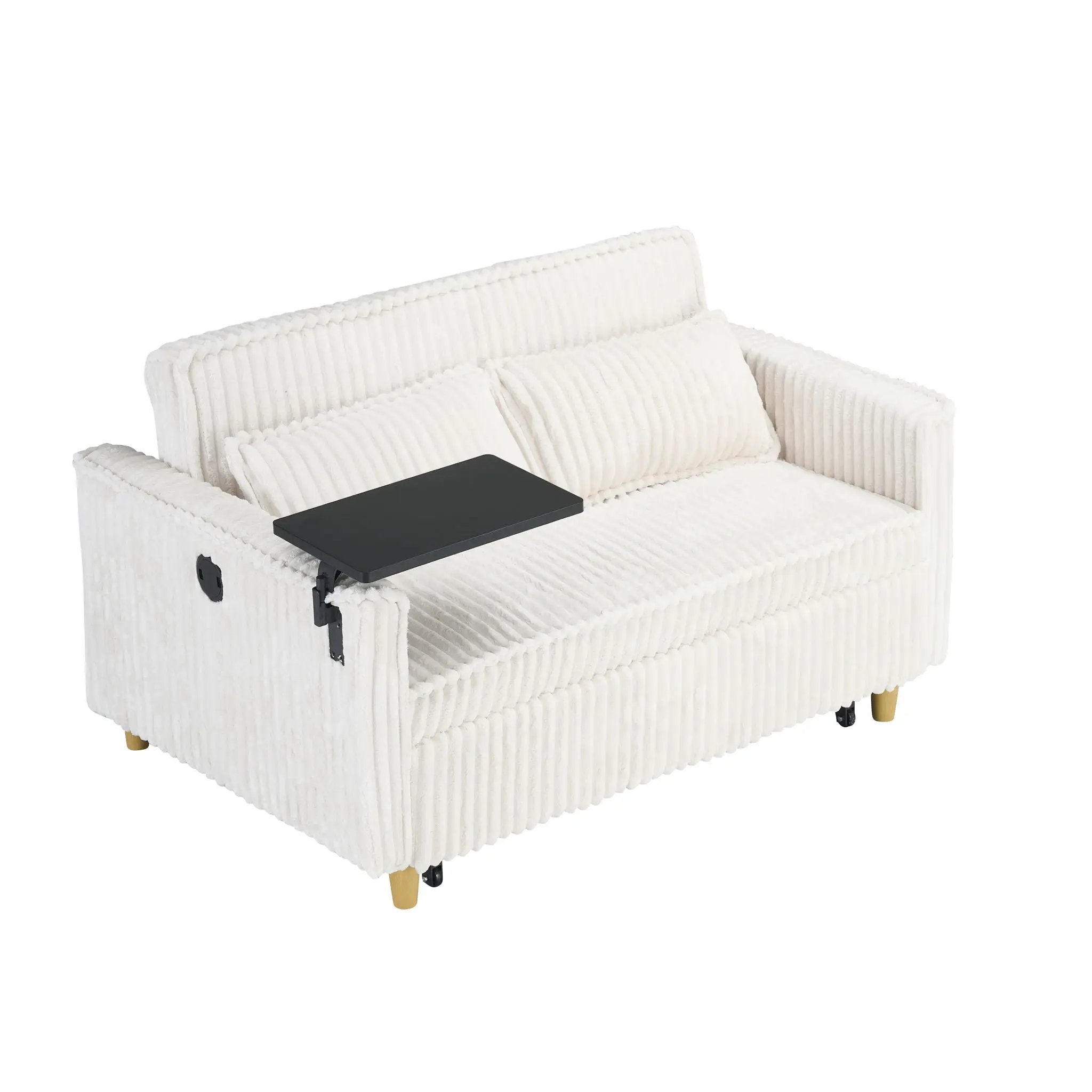 Pull Out Sofa With Movable Tabletop And USB Ports by HouseOfZazla