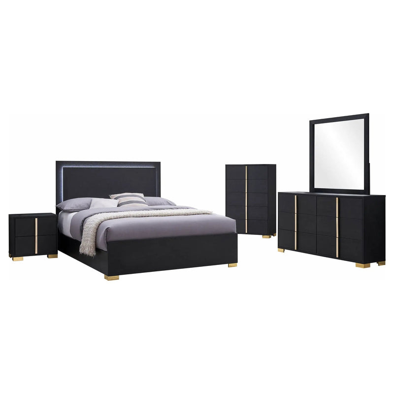Marceline 5-piece Queen Bedroom Set Black by Unique Piece Furniture