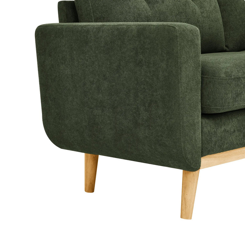 67.7" Wide Mid-Century Modern Upholstered Tufted Loveseat Sofa With Wooden Legs by HouseOfZazla