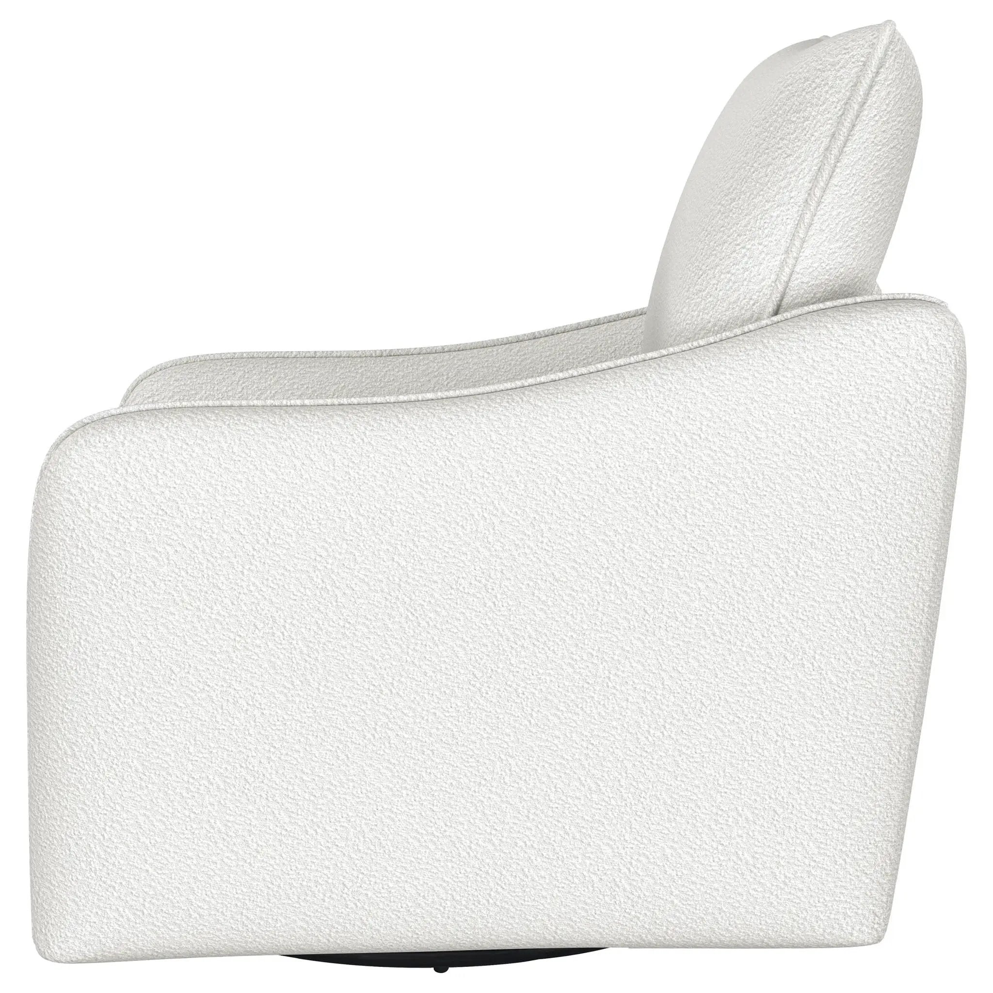 Madia Upholstered Sloped Arm Swivel Glider Chair Vanilla by Unique Piece Furniture