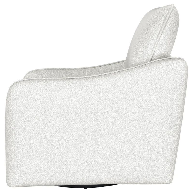 Madia Upholstered Sloped Arm Swivel Glider Chair Vanilla by Unique Piece Furniture