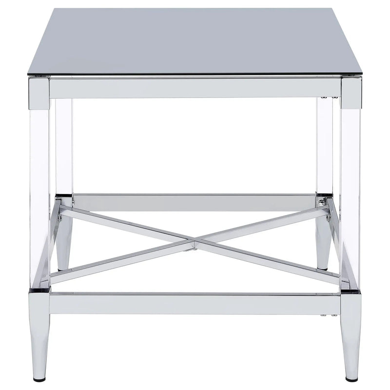 Lindley 2-piece Square Coffee and End Table Set Chrome by Unique Piece Furniture