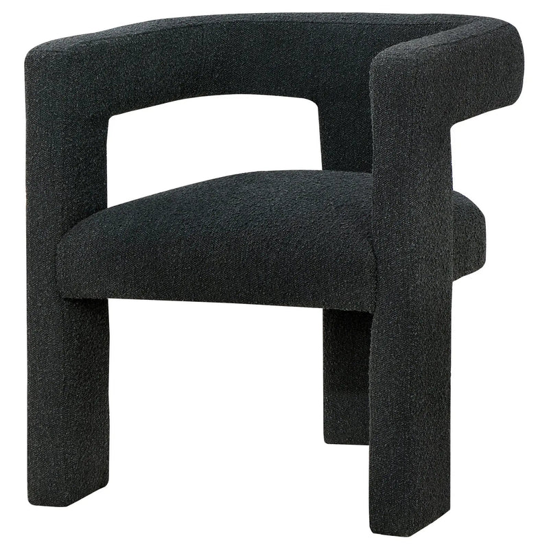 Petra Boucle Upholstered Accent Side Chair Black by Unique Piece Furniture