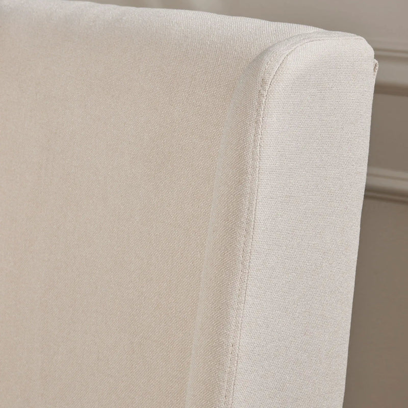 Modern Wingback Dining Chair (Set of 2) With Upholstered - Ivory by HouseOfZazla