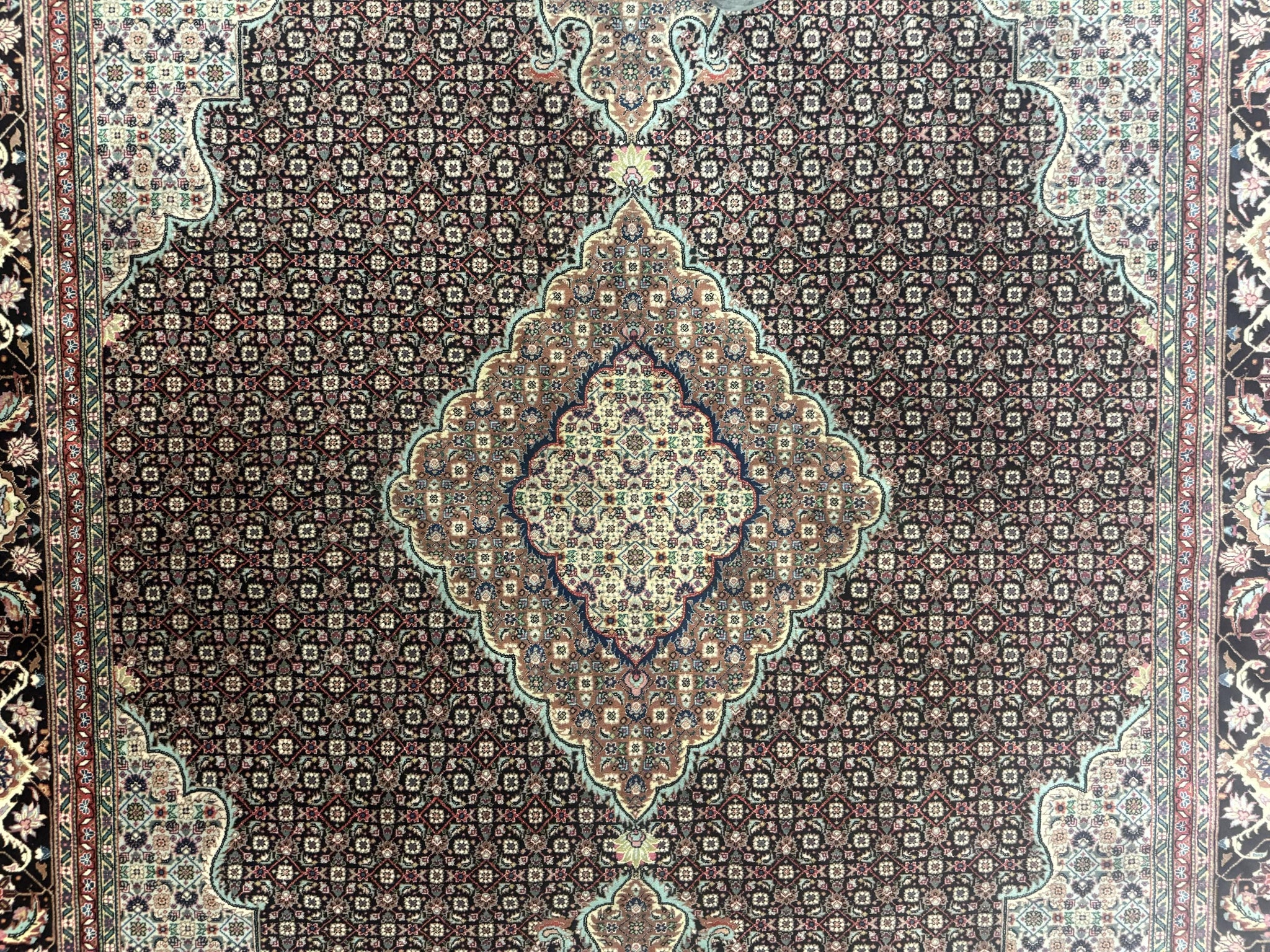 Sino Persian Rug 6x9, Herati Very Fine 400 KPSI, Black by Jewel Rugs
