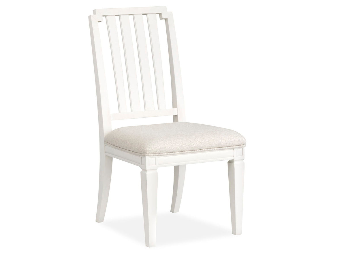 Willowbrook - Upholstered Side Chair With Wood Slat Back (Set of 2) - Egg Shell White, photo 2 of 7