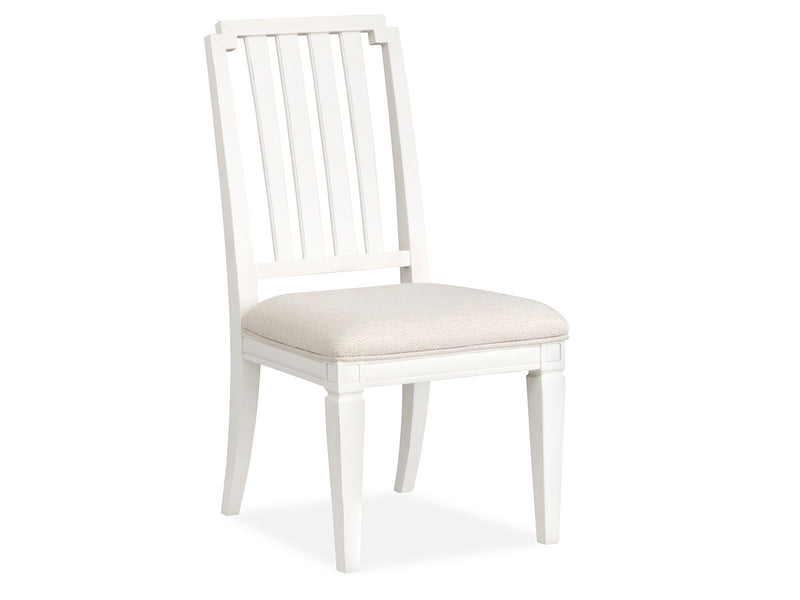 Willowbrook - Upholstered Side Chair With Wood Slat Back (Set of 2) - Egg Shell White, photo 2 of 7