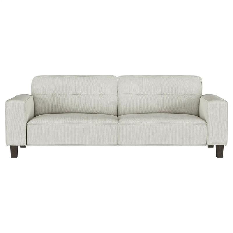 Deerhurst Upholstered Track Arm Tufted Sofa Greige by Unique Piece Furniture