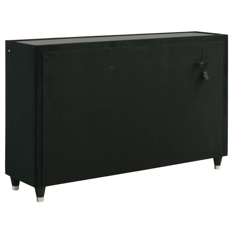 Lorient 8-drawer LED Bedroom Dresser Cabinet Black by Unique Piece Furniture