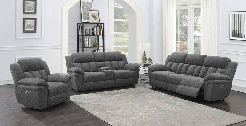 Bahrain Upholstered Power Loveseat Charcoal by Unique Piece Furniture