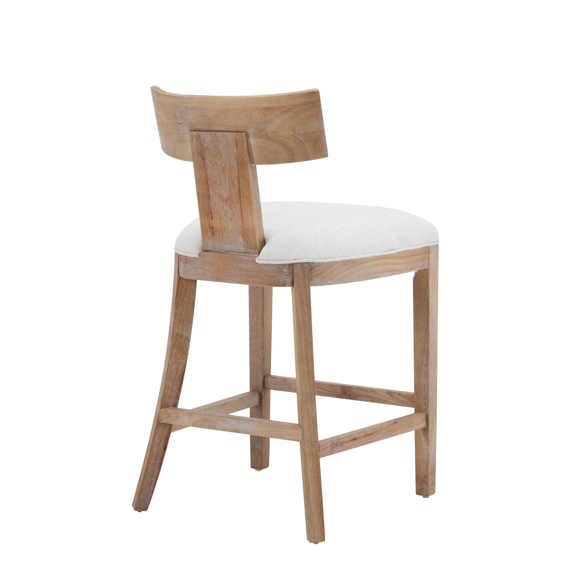 Upholstered Counter Height Bar Stools with Solid Rubber Wood Frame (Set of 2) by HouseOfZazla