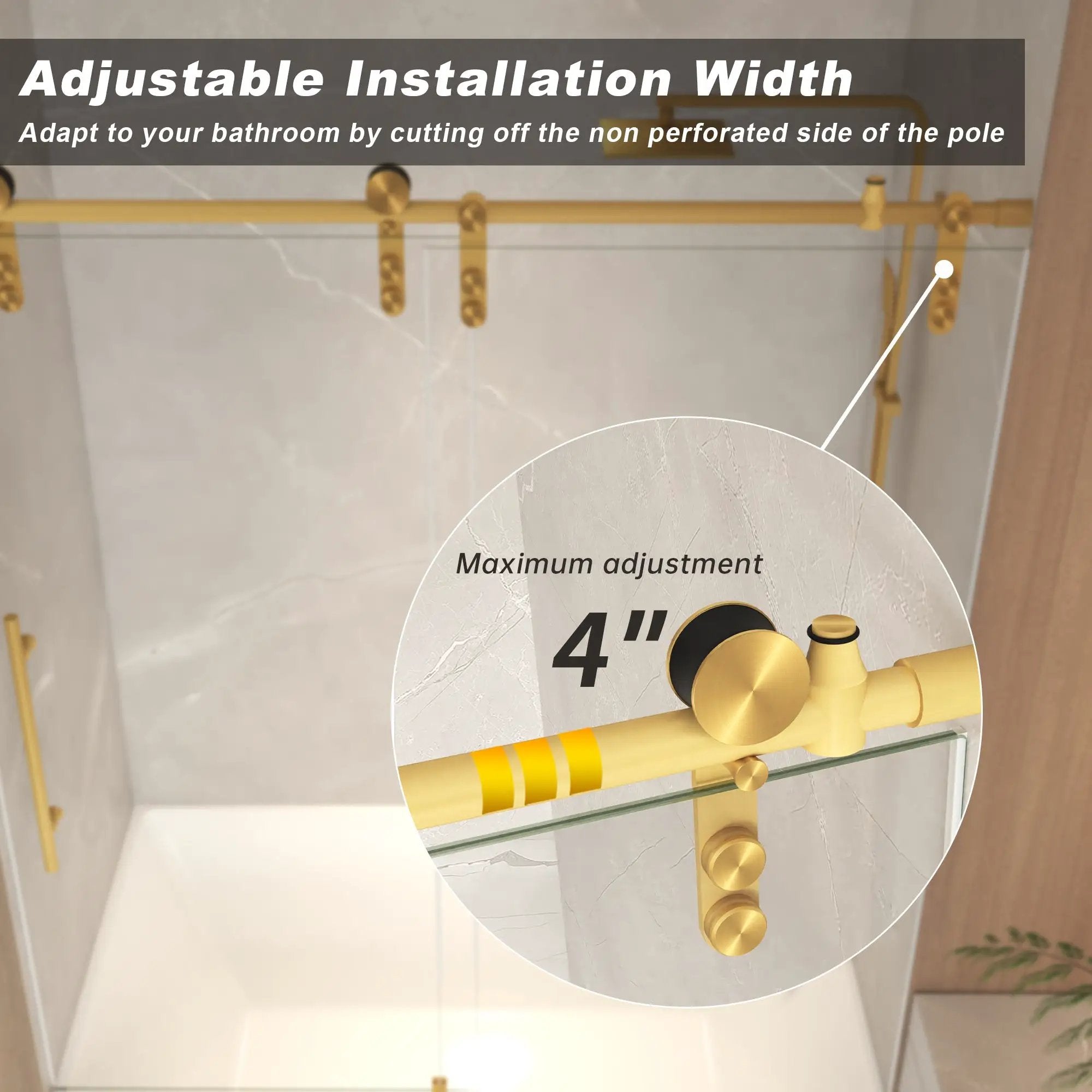 56-60" x 66" Frameless Sliding Bathtub Door by HouseOfZazla