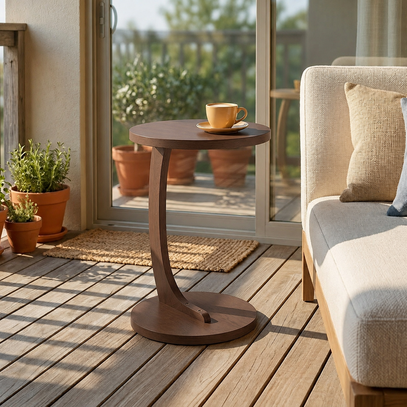 14.96" × 21.65" C-Shaped End Table, photo 3 of 10