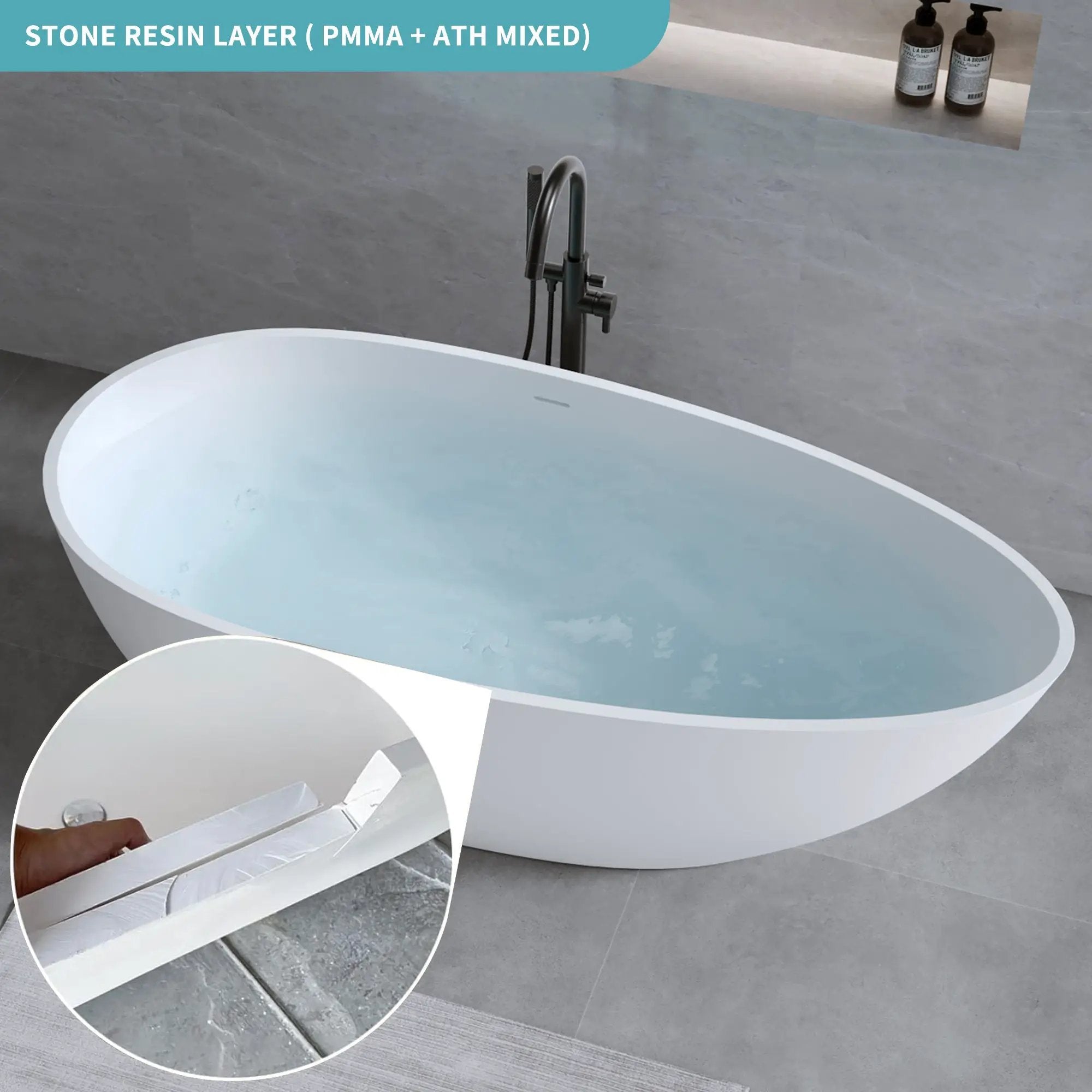 59'' Solid Surface Matte Tub by HouseOfZazla