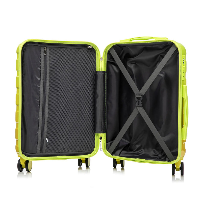 14'/20' 2-Piece PC Spinner Wheel Luggage Set with Gradient Color and Lock by HouseOfZazla