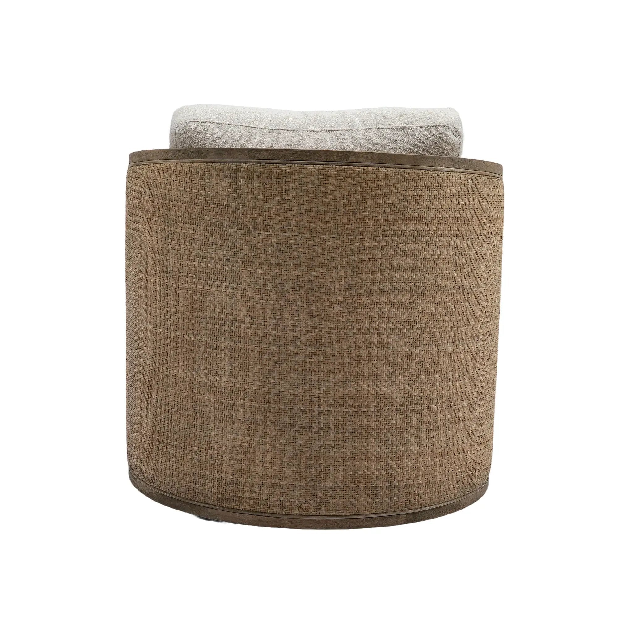 Barrel, Comfy Round Accent Sofa Chair With 360 Degree Swivel, Leisure Arm by HouseOfZazla