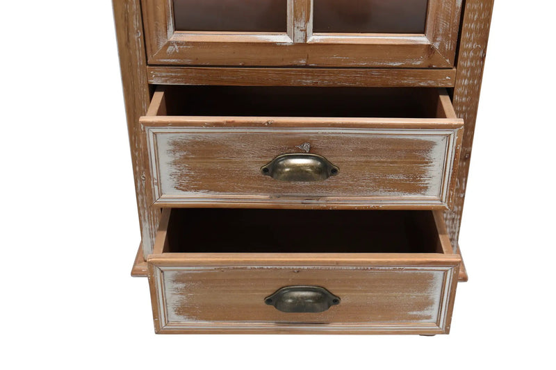Rustic Wooden Storage Cabinet with Decorative Cutout Door & 2 Drawers by HouseOfZazla