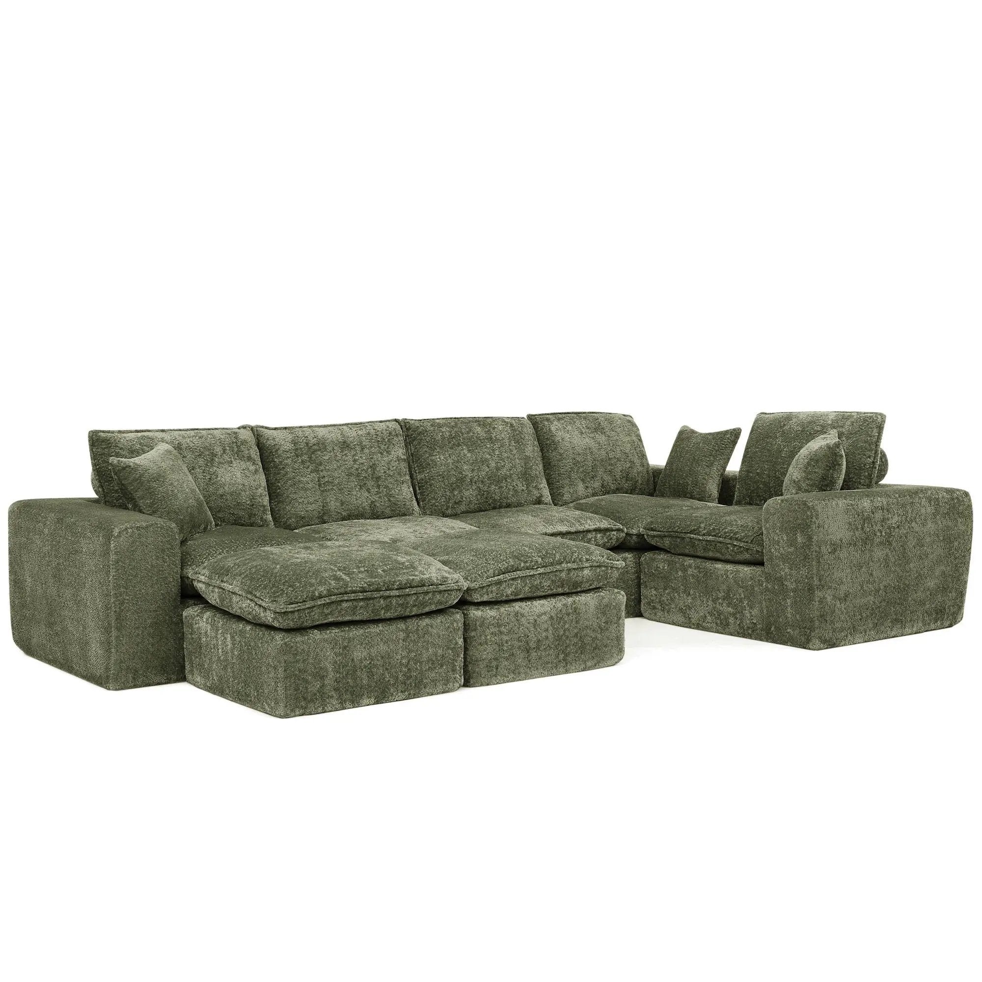 Sectional Sofa With Moveable Ottoman by Unique Piece Furniture