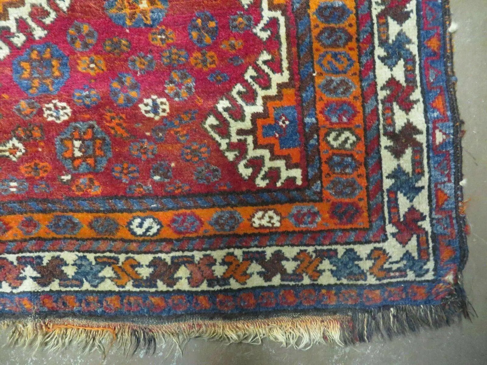 4' X 7' Antique Handmade Tribal Turkish Wool Rug Nice by Jewel Rugs