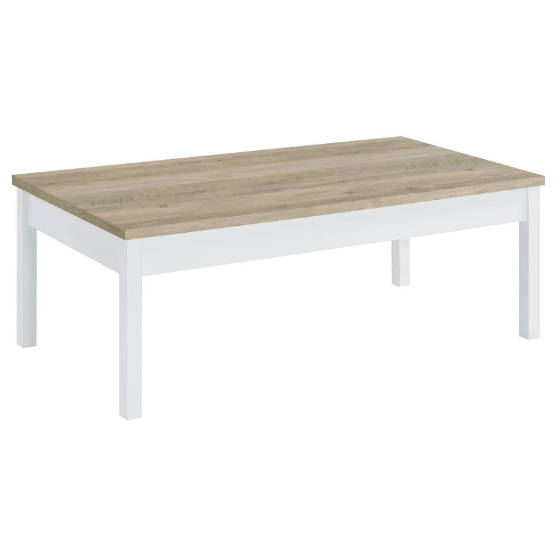 Stacie 3-piece Coffee Table Set Distressed Pine and White by Unique Piece Furniture