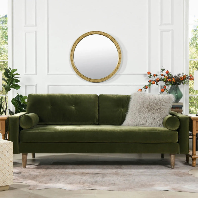 Nicholas - Mid-Century Modern Sofa - Olive Green by HouseOfZazla