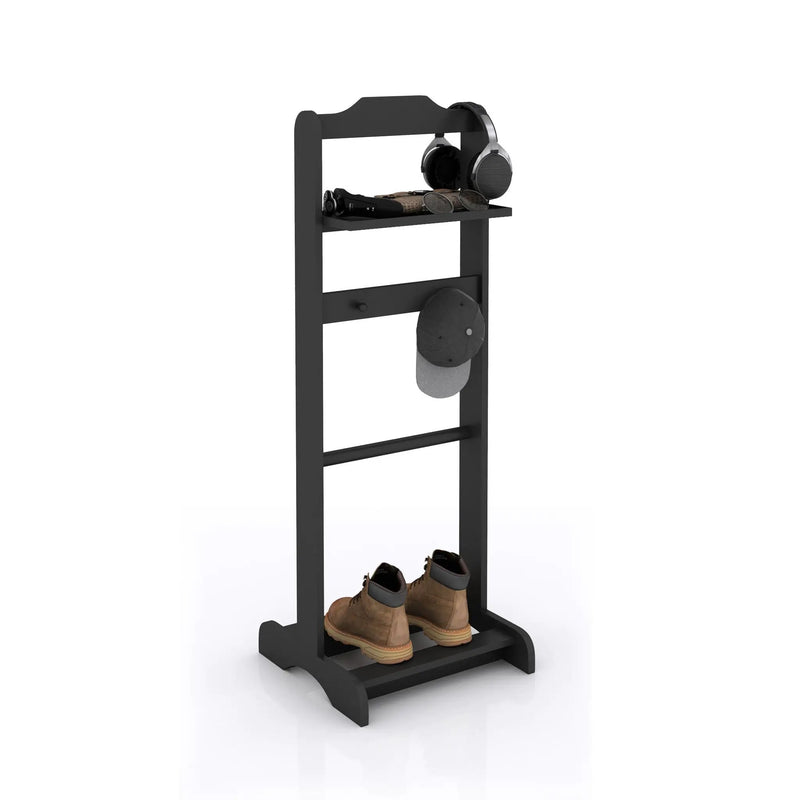 Accent Portable Garment Rack, Clothes Valet Stand With Storage Organizer by HouseOfZazla