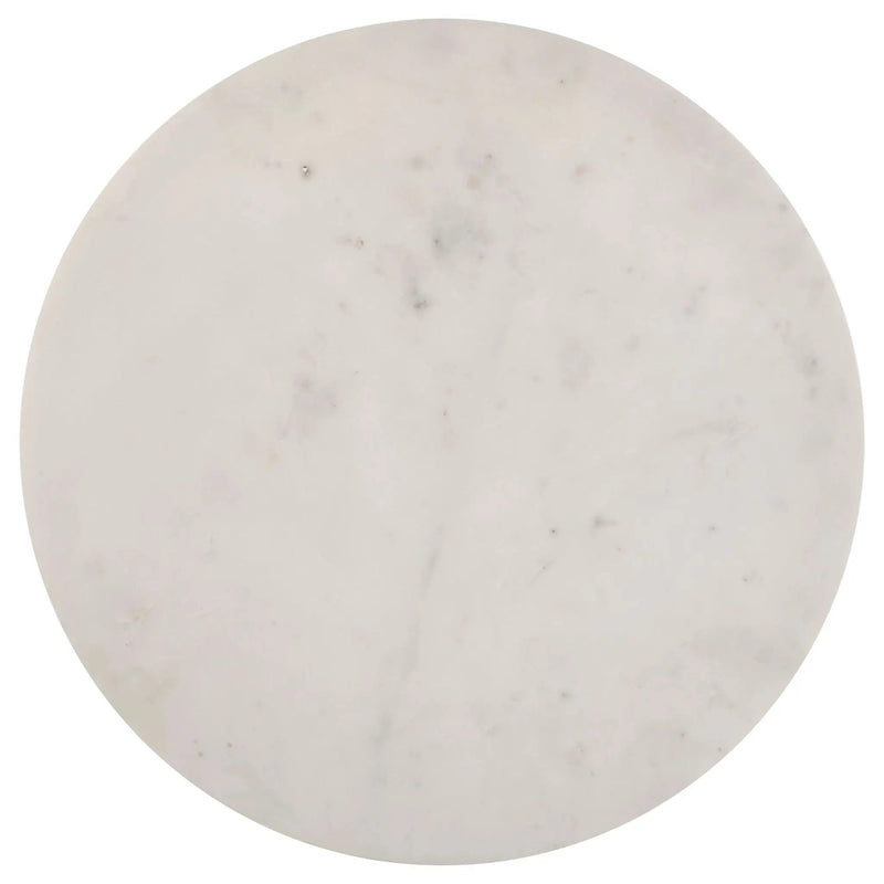 Miguel Round Marble Top Coffee Table White and Black by Unique Piece Furniture